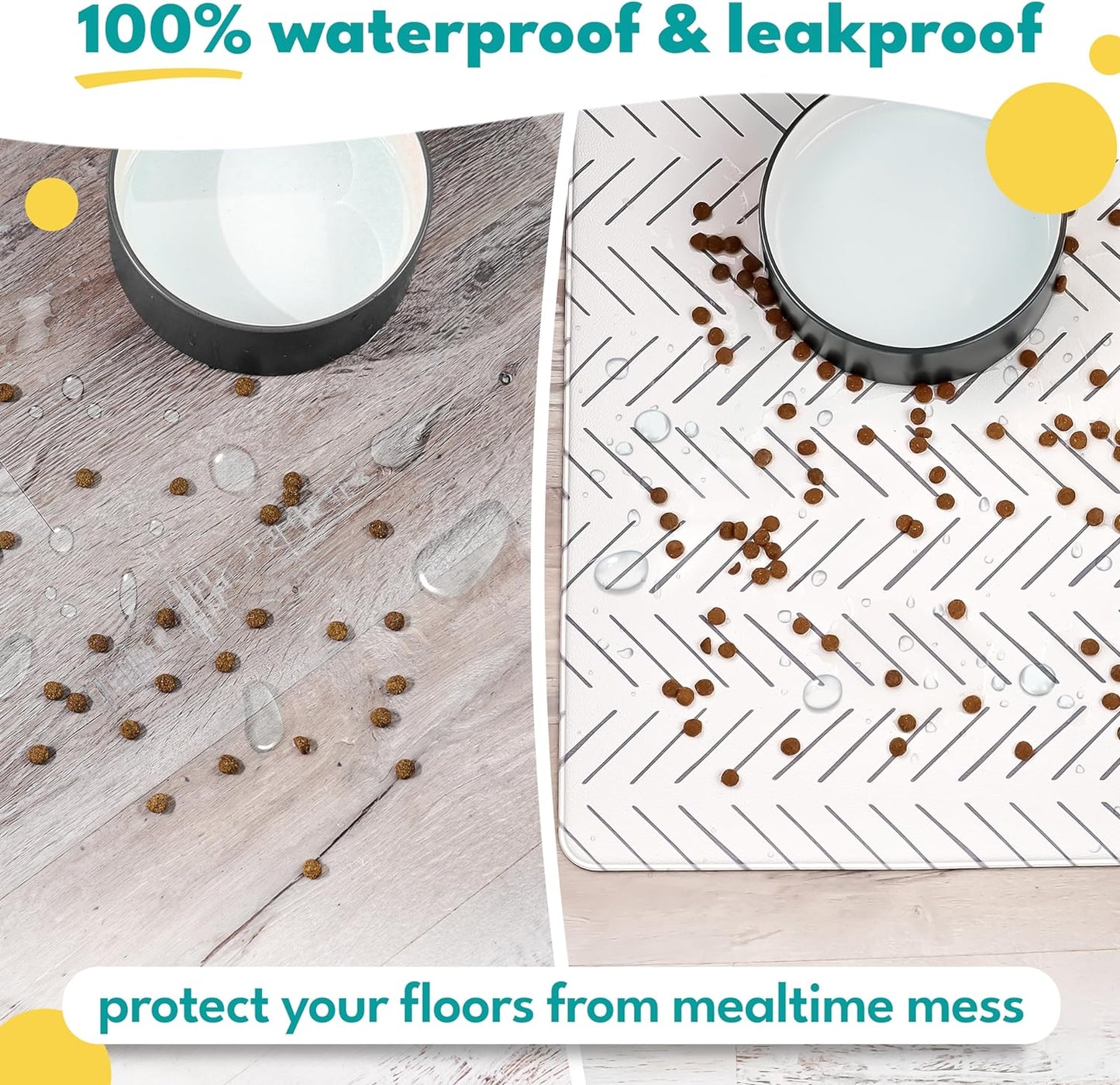 Large Dog Mat for Food and Water,