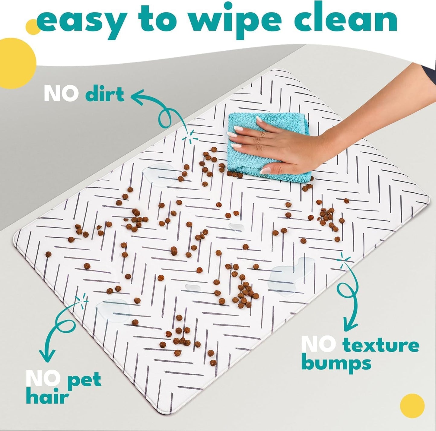 Large Dog Mat for Food and Water,
